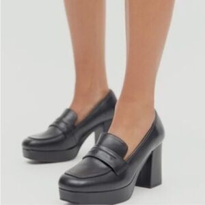 Urban Outfitters heeled platform loafers.